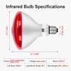 220V Infrared Heating Bulb Lamp 100/150/200/275W for Amphibians Reptiles Poultry Pets Livestock E27 Chicken Duck Farm Supplies 6