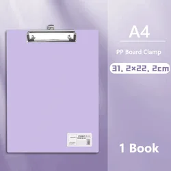 Premium Writing Clipboard with Hanging Hole and Paper Organizer (A4 - Purple - Vertical-)