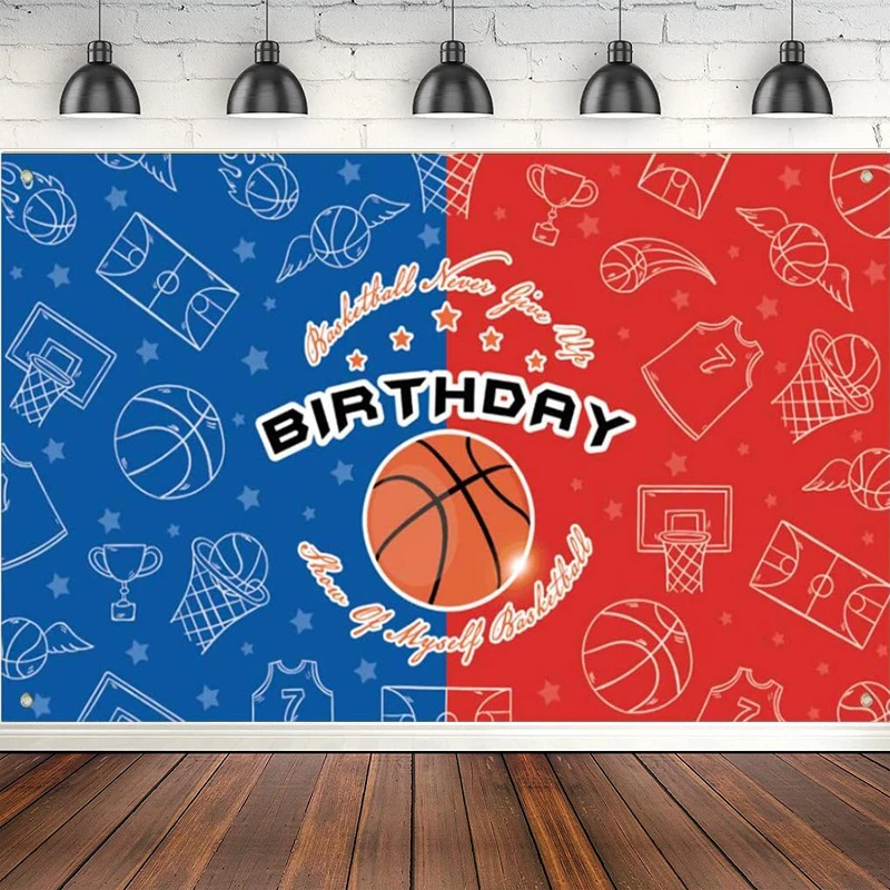 Basketball Photography Backdrop Themed Birthday Party Decoration For