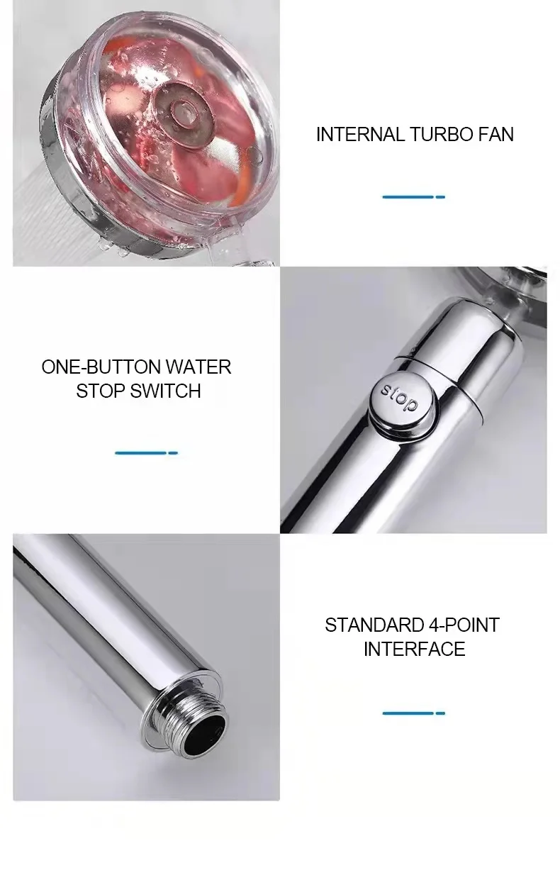 Passe De Douche, Pomme De Douche Haute Pression,3 Modes De