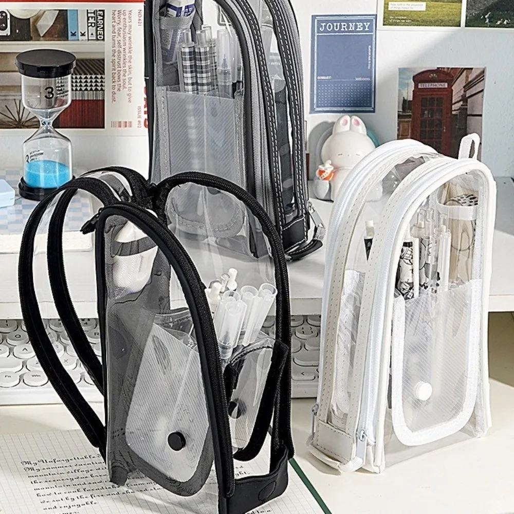 Versatile Standing Pencil Holder with Magnetic Drawer - Cute and Portable Design