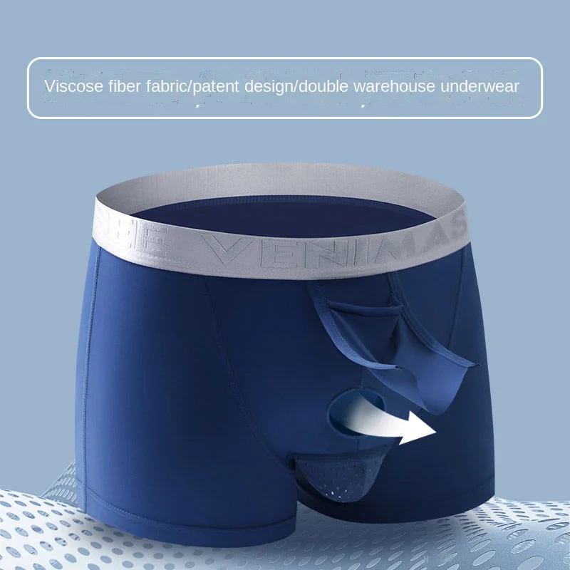 Bullet Separation Boxer Open File Underwear Comfortable Delayed Sex Quadrangle Pants Men's Testicular Pouch Varicose Flat Pants