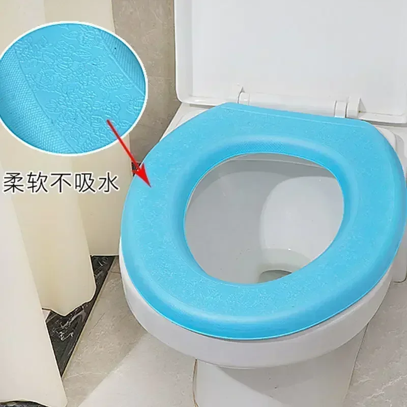 Waterproof Soft Toilet Seat Cover Bathroom Washable Closestool Mat Pad Cushion O-shape Bidet Cover Accessories