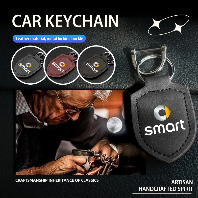 Per Smart Car Portachiavi In Metallo Portachiavi Con Emblema In Pelle Auto Per Two 451 450 453 Forfour Cabrio Crossblade Roadster