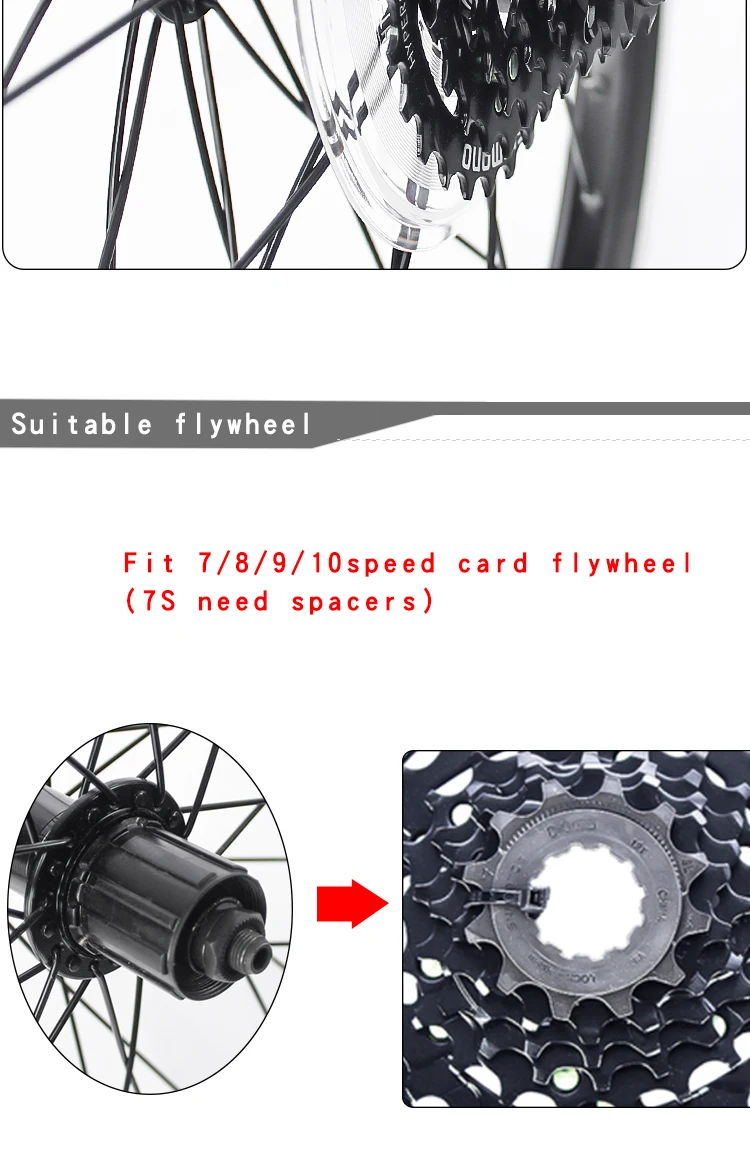 Description Picture 6 of item20inch Folding Bike Wheel Rims 451 406 Aluminum alloy RM30/RM60 100/135mm 2bearing Wheelset V brake 32H 7-10speed Bicycle wheels