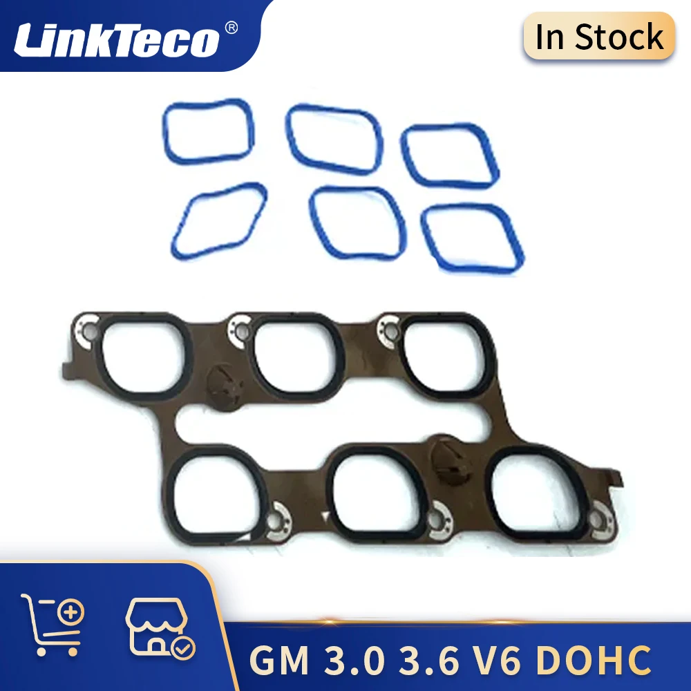 

Engine Intake Manifold Gasket Set Fit 3.0 3.6 L V6 DOHC For 10-17 Chevrolet GMC BUICK CADILLAC GMC SAAB HOLDEN ALPHEON LFX LF1