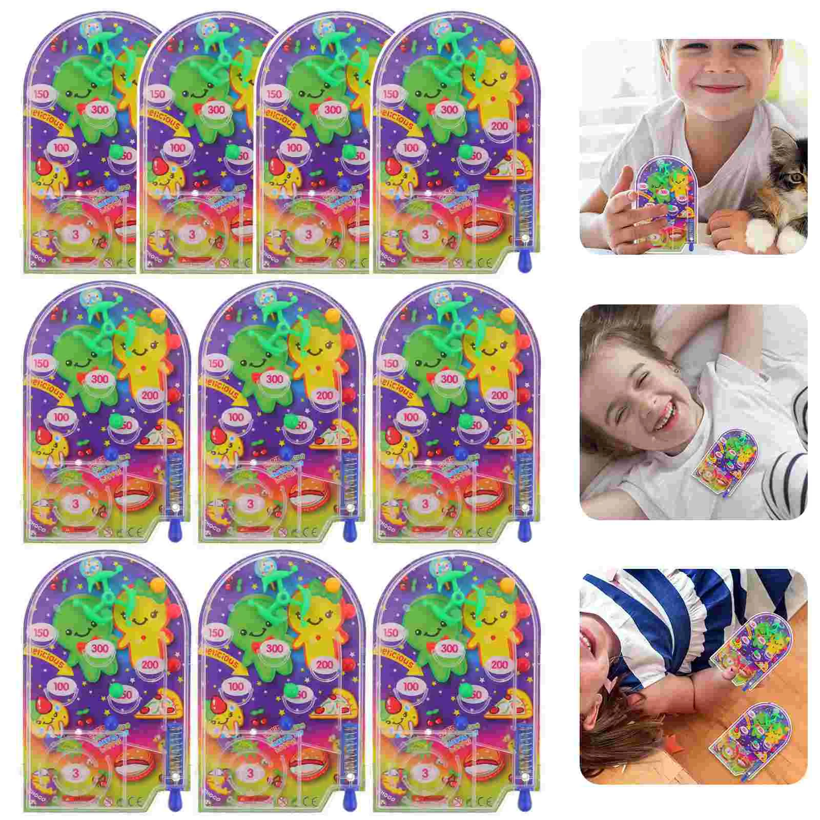 10 Pcs Pinball Machine Pachinko Child Children’s Toys Desktop Kids 10X68X05CM Plastic Table Game 2