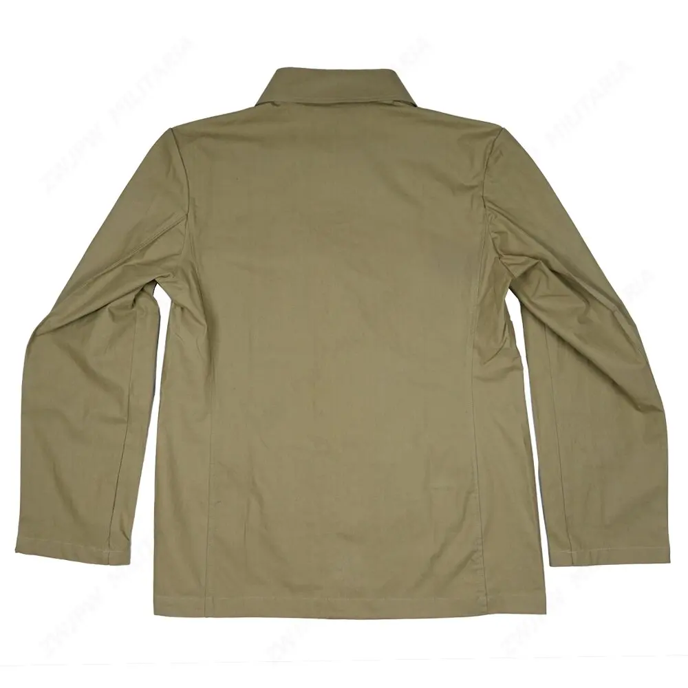 WW2 CHINA KMT MEN UNIFORM TYPE CHINESE SUIT SOLIDER JACKET ANTI-JAPANESE GRASS GREEN JACKET COPY FILM EXPORT PURE COTTON