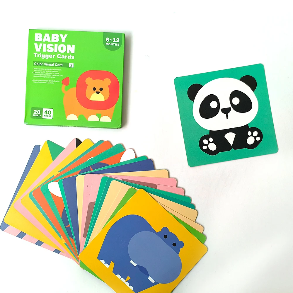 

Vision Trigger Montessori Toddlers Visual Stimulation Flash Card Newborn Early Education High Contrast Best Babies Toy For Kids