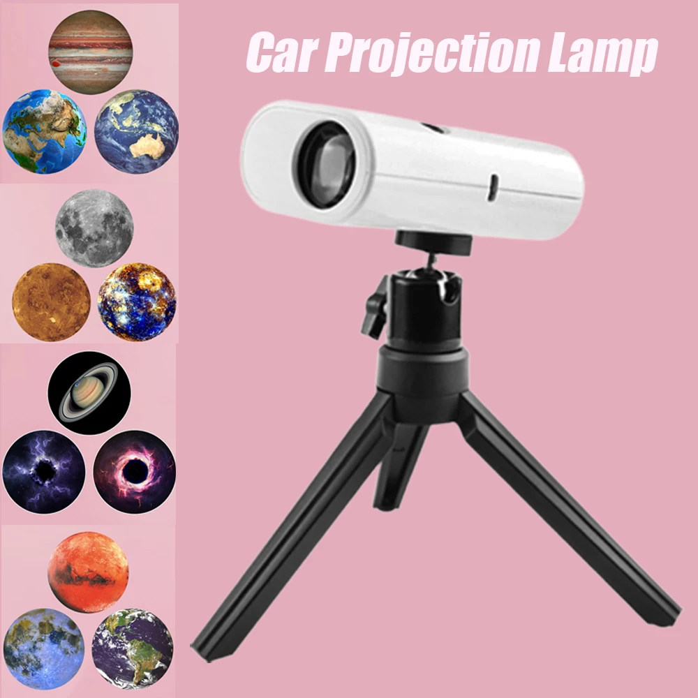 

Car Projection Lamp Aurora Moon Galaxy Projection Lamp Creative Atmosphere Night Light Ground Projector Photo Lamp