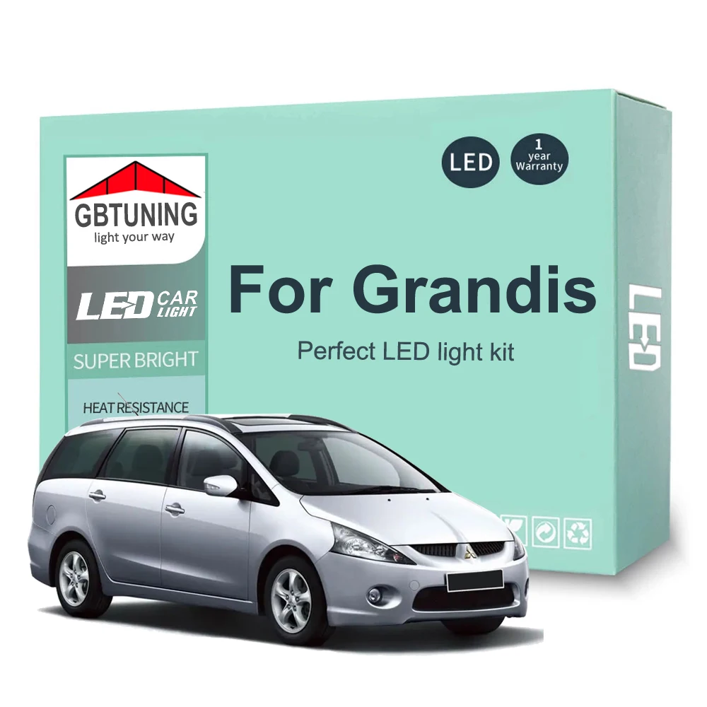 

Canbus Car LED Interior Light Kit For Mitsubishi Grandis 1997- 2004 2005 2006 2007 2008 2009 2010 2011 Dome Trunk License Lamp