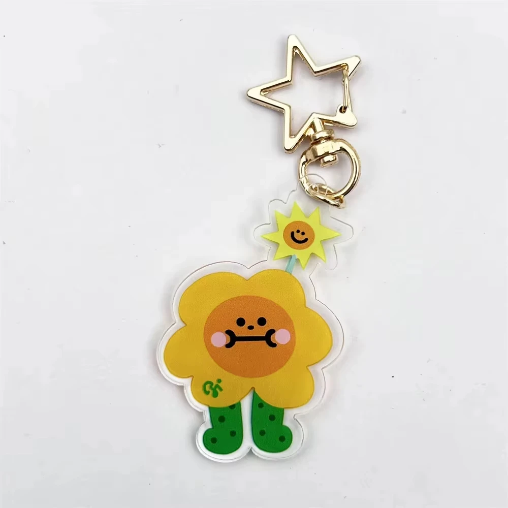 Thailand Joongdunk Cosplay Keychain Acrylic Sunflower Pendant Key