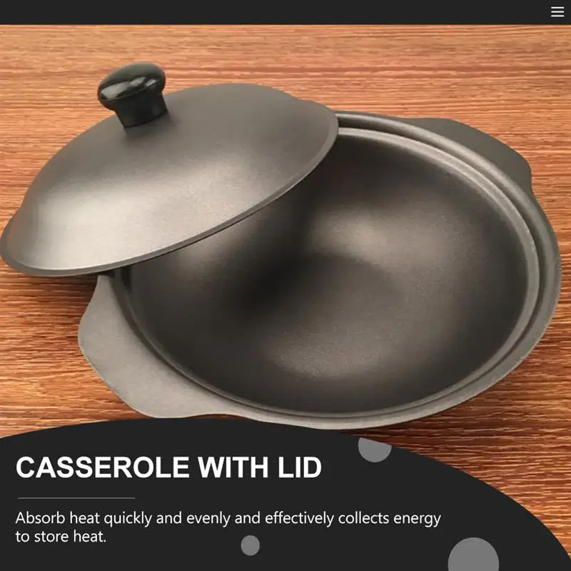 Cooking Pan Lid, Pot Iron Cast, Casserole, Oven Pan, Clay, Aluminum, Ceramic, Soup, Stew, Chicken, Rice, Shabu