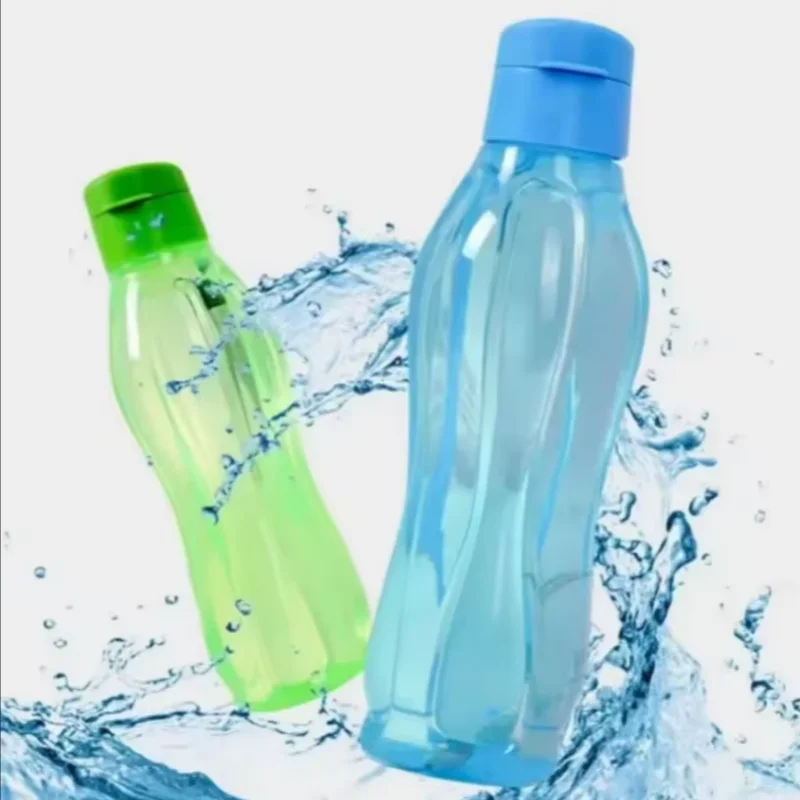 Large Capacity Portable Outdoor Sports Water Bottle - Solid Color Plastic Drinkware Cup
