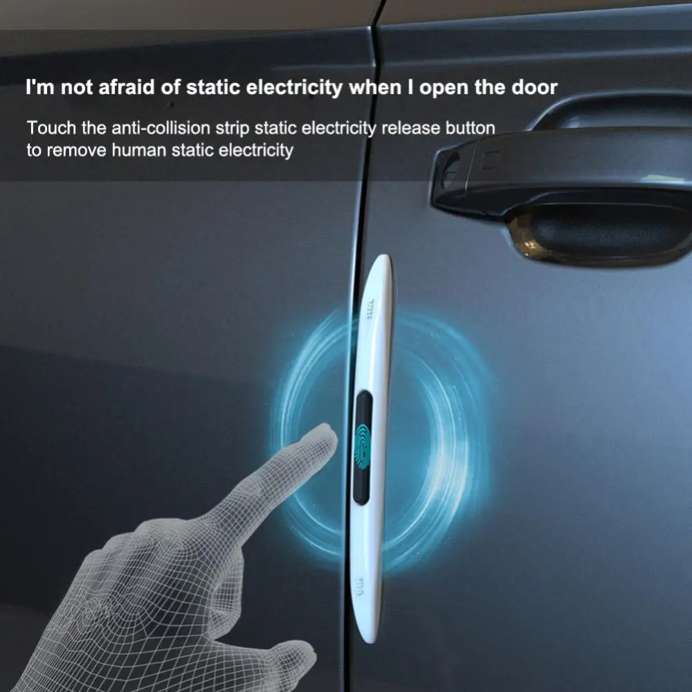 Car Accessories With Crash Bar Car Door Protector Guard Strip Remove Static Electricity Universal Bumper Stickers