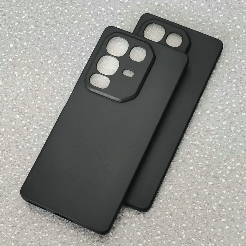 Sleek Matte Black TPU Silicone Phone Case