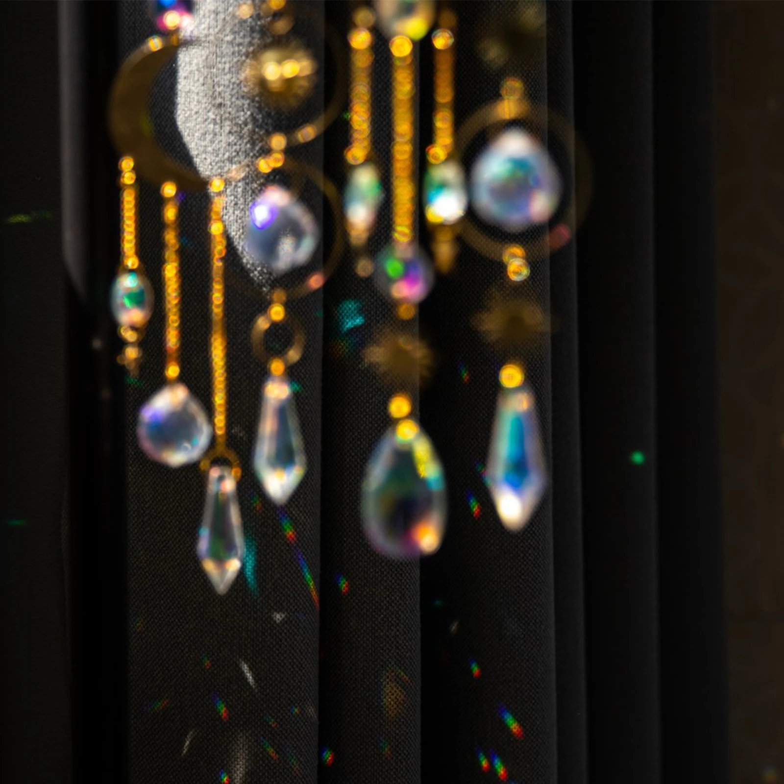 Crystal Chime Suncatcher Home Bedrooms Balcony Sun And Moon Prism Decor Pendant Outdoor Garden Yard Suncatcher Decoration