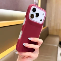 Candy Colored Liquid Silicone Soft Phone Case with Internal Flocking Bumper Cover - iPhone 15 Plus (Beige)