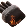 Winter Glove Windproof Warm Leather Glove Waterproof Touchscreen Anti Slip Cashmere Lining Cycling Running Ski Full Finger Glove 4