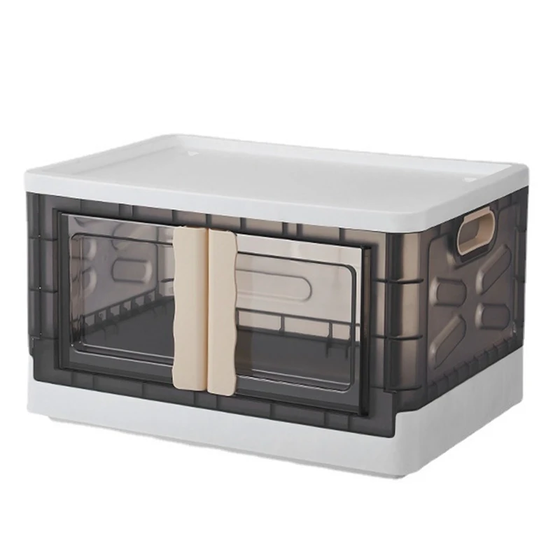 

1 PCS Storage Bins With Doors And Lids Storage Bin PP For Closet Organizers And Storage, Storage Box With Wheels