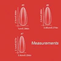 B38 100 Pièces Embouts en Gel Souple PMMA Taille Unique Faux Ongles Recharge Forme Amande Couverture Complète Extension d'Ongles Présentoir Vernis 2