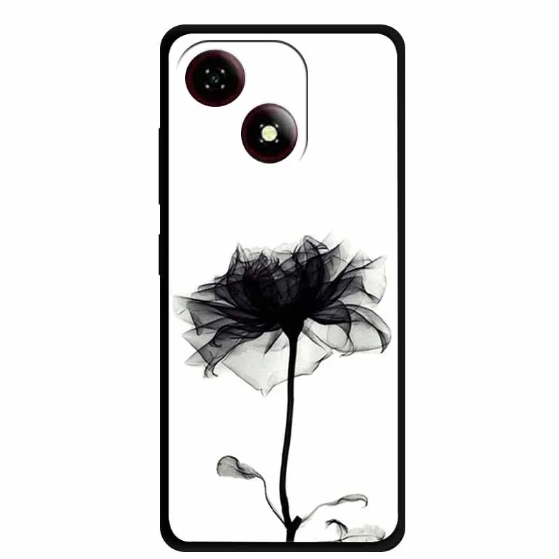 Luxury Black Silicone TPU Soft Back Cover Case, Fashion Coque Shell