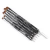 2 Way Nail Art Acrylic Brush Kolinsky Double Head Manicure Tool Brush UV Gel Builder Nail Dotting Pen Stirring Rod Stick 2-12# 4