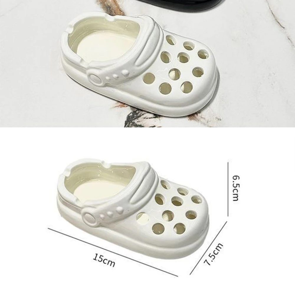 Ceramic Ashtray Anti-fly Ash Cute Crocs Ashtray Office Living Room Home Decoration Ornament Smoking Accessories Retail