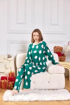 ملابس نوم امرأة منامة مجموعة ملابس منزلية قطعتين بيجامة نسائية السيدات Pj مجموعات للمرأة المنزل مجموعة الإناث عيد الميلاد بيجامة فتاة 5