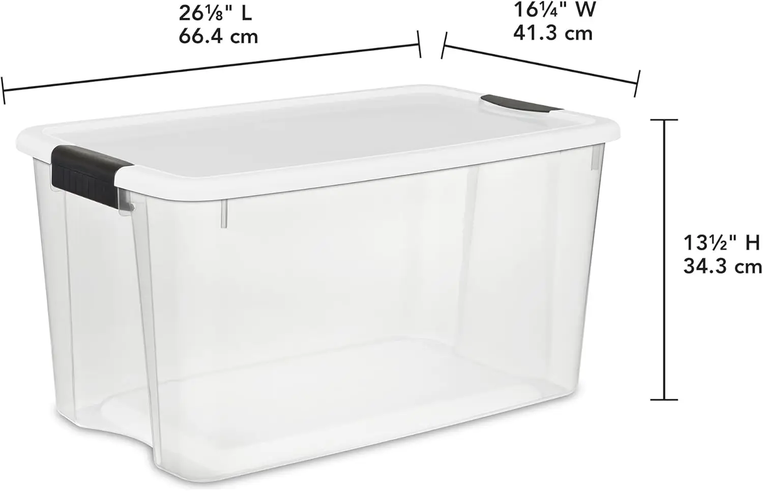 4-Pack Ultra Latching Box, Large Storage Bins w/ Lids, Clear Plastic, 70 Quart 4