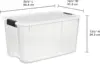 4-Pack Ultra Latching Box, Large Storage Bins w/ Lids, Clear Plastic, 70 Quart 4