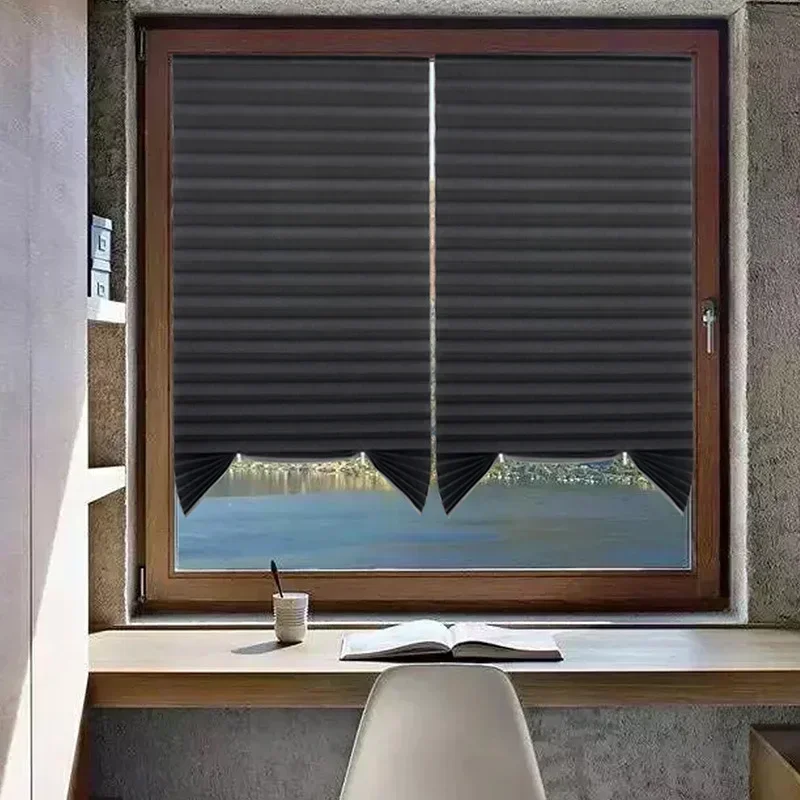 Blackout Blind for Window Pleated Blinds Cordless Shade Light Filtering Shades for Bathroom Kitchen Office curtains for windows