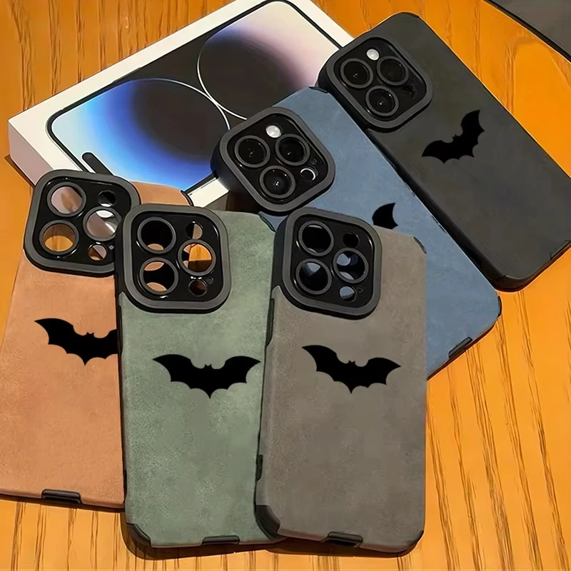 Sleek Cool Bat Leather Silicone Shockproof Phone Case