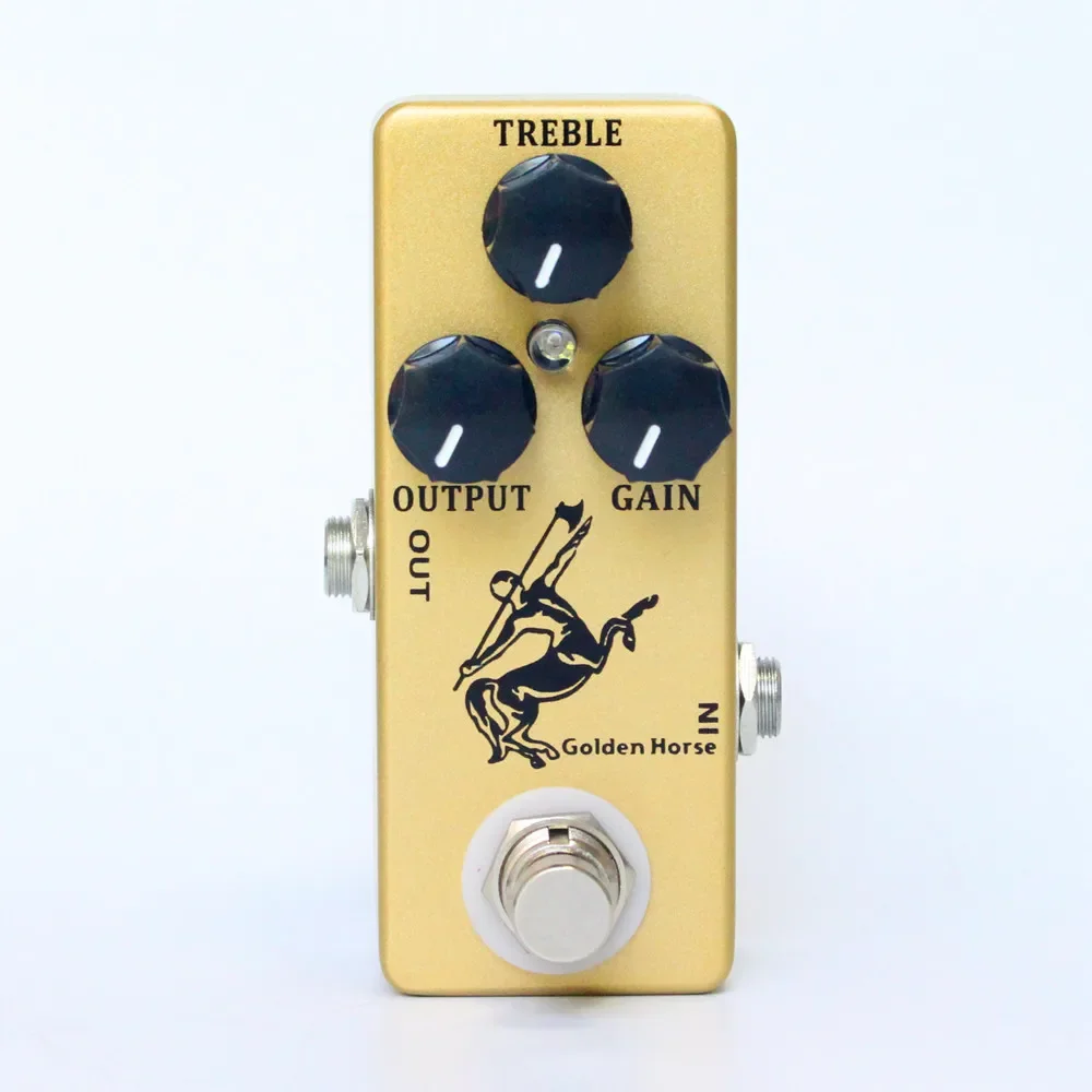 MOSKY Golden/Silver Horse Overdrive Pedal with True Bypass in Metal Shell