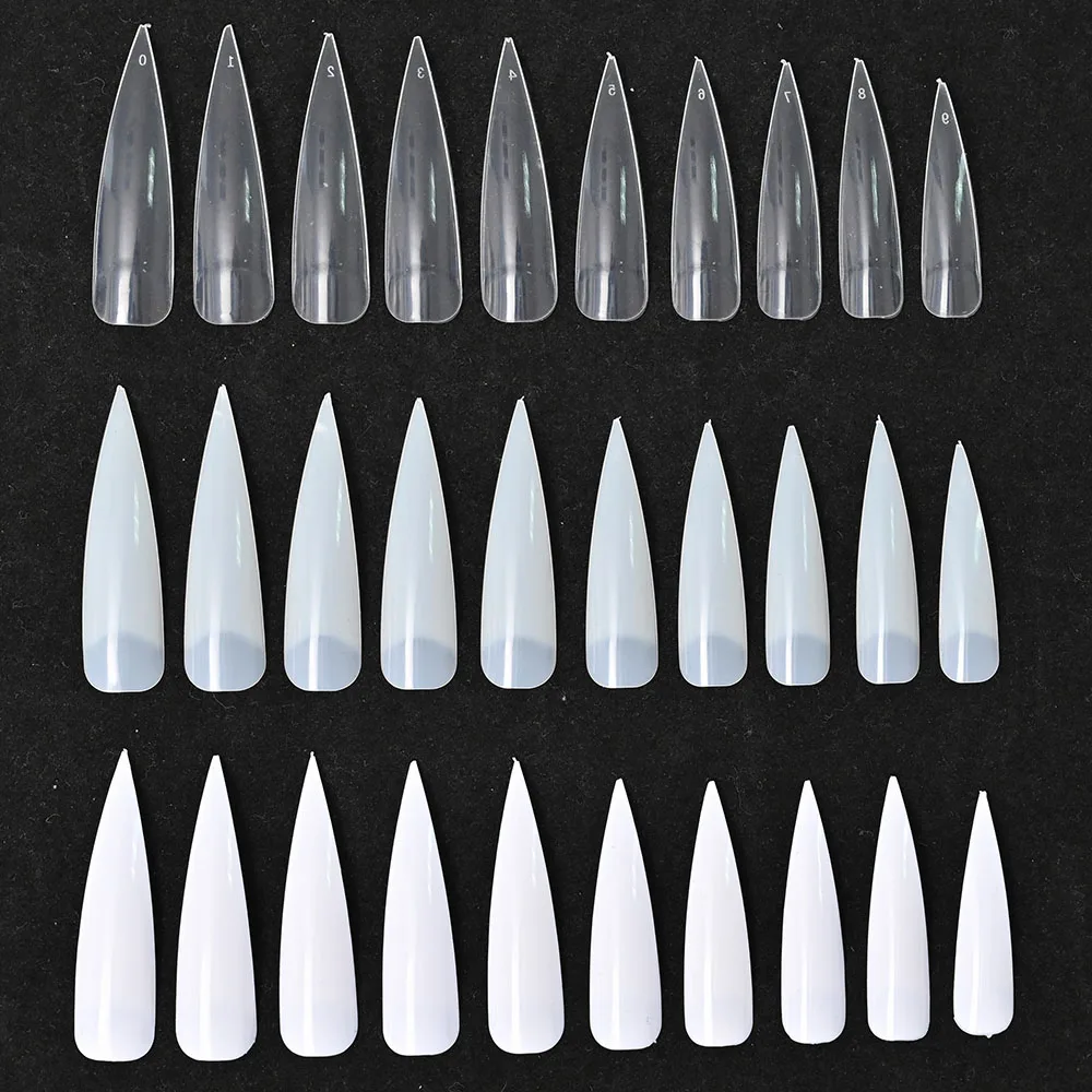 100Pcs Acrylic French Nail Tips - 6 Colors