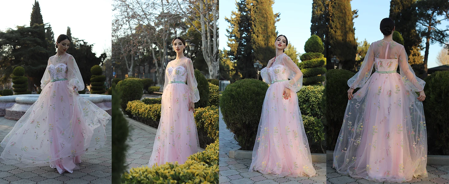 vestido de fiesta de tul