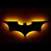 Batmanes Night Light Cool Remote Control Multi Color 3D Creative Bat Atmosphere Home Decoration Bedroom Wall Hanging Lamp 3