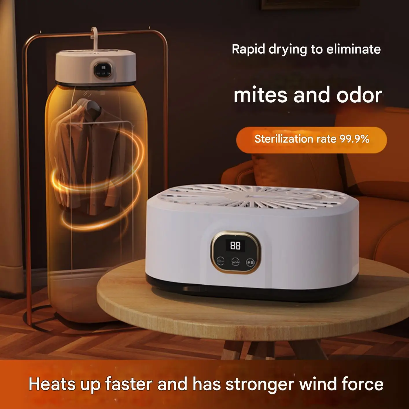 Portable Folded Electric Clothes Dryer Remote Control Multifunctional Dryer Machine Bag Time Setting Clothes