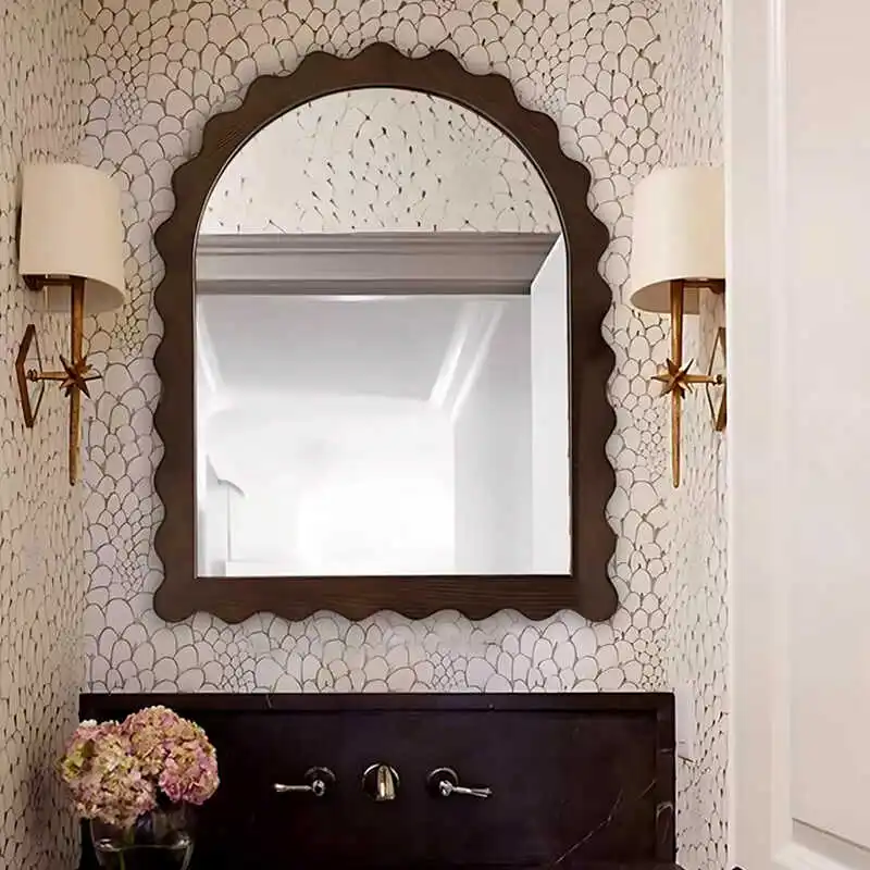 Retro Wavy Wall Mirror 1