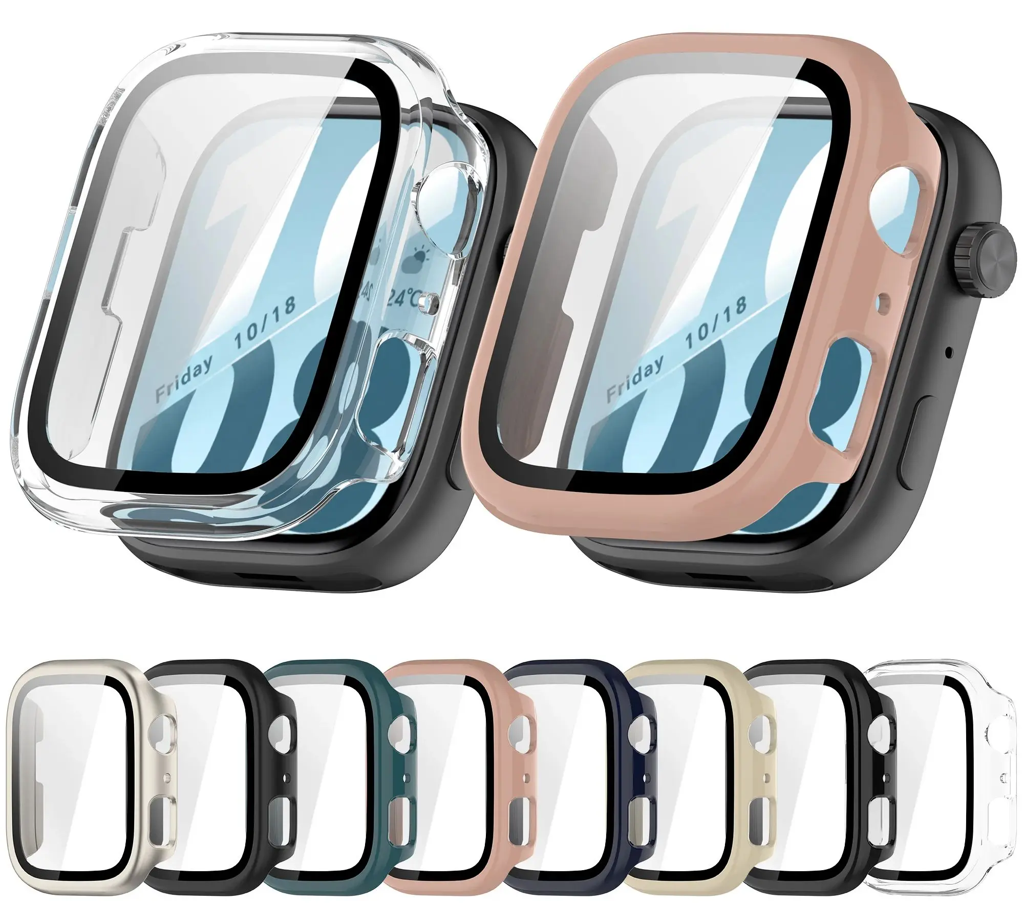 2-in-1 Full Protective Case with Smart Screen Protector and Film