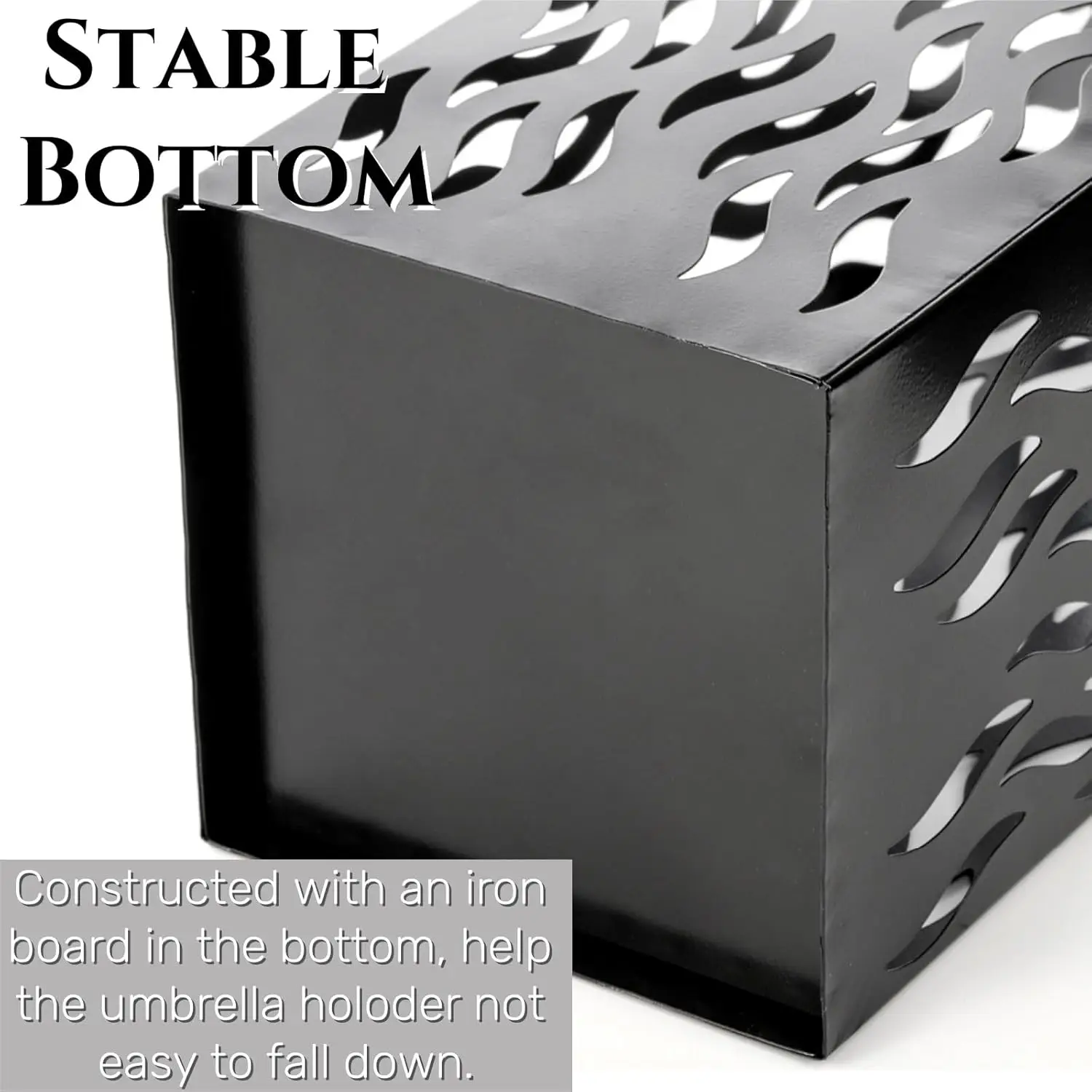 Metal Umbrella Holder, Heavy Square Canes Walking Sticks Stand Rack, Freestanding Rain Collection Umbrella Organizer