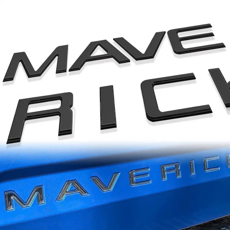 Pickup rear trunk English letter sticker groove decorative word sticker Suitable for Ford Maverick Tremor