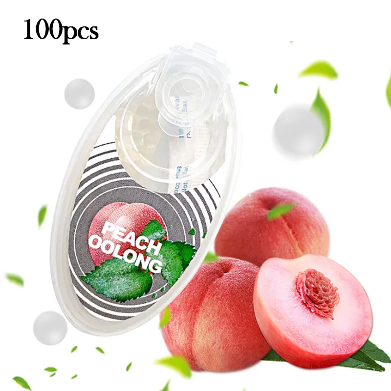 100-Pack Mixed Fruit Flavor Menthol Cigarette Filter Capsules - Assorted Bursting Beads