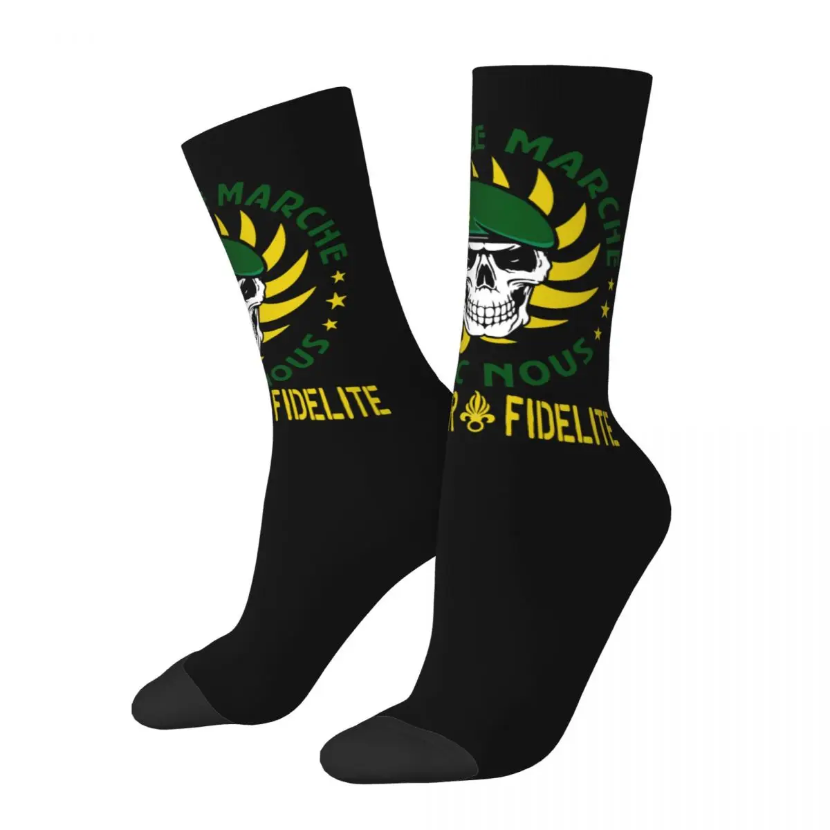 

Hip-hop Mod. 33 Legion Etrangere Paratrooper French Foreign Regiment Football Socks Polyester Long Socks for Unisex