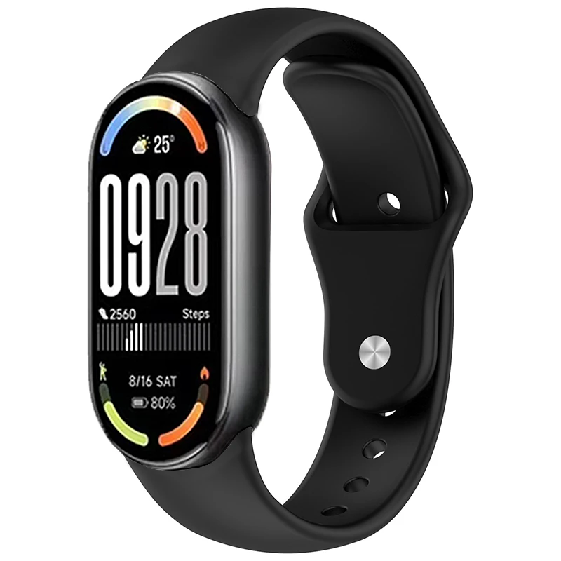 Sports Silicone Strap with Metal Buckle - Soft, Comfortable Bracelet Wristband Replacement Belt