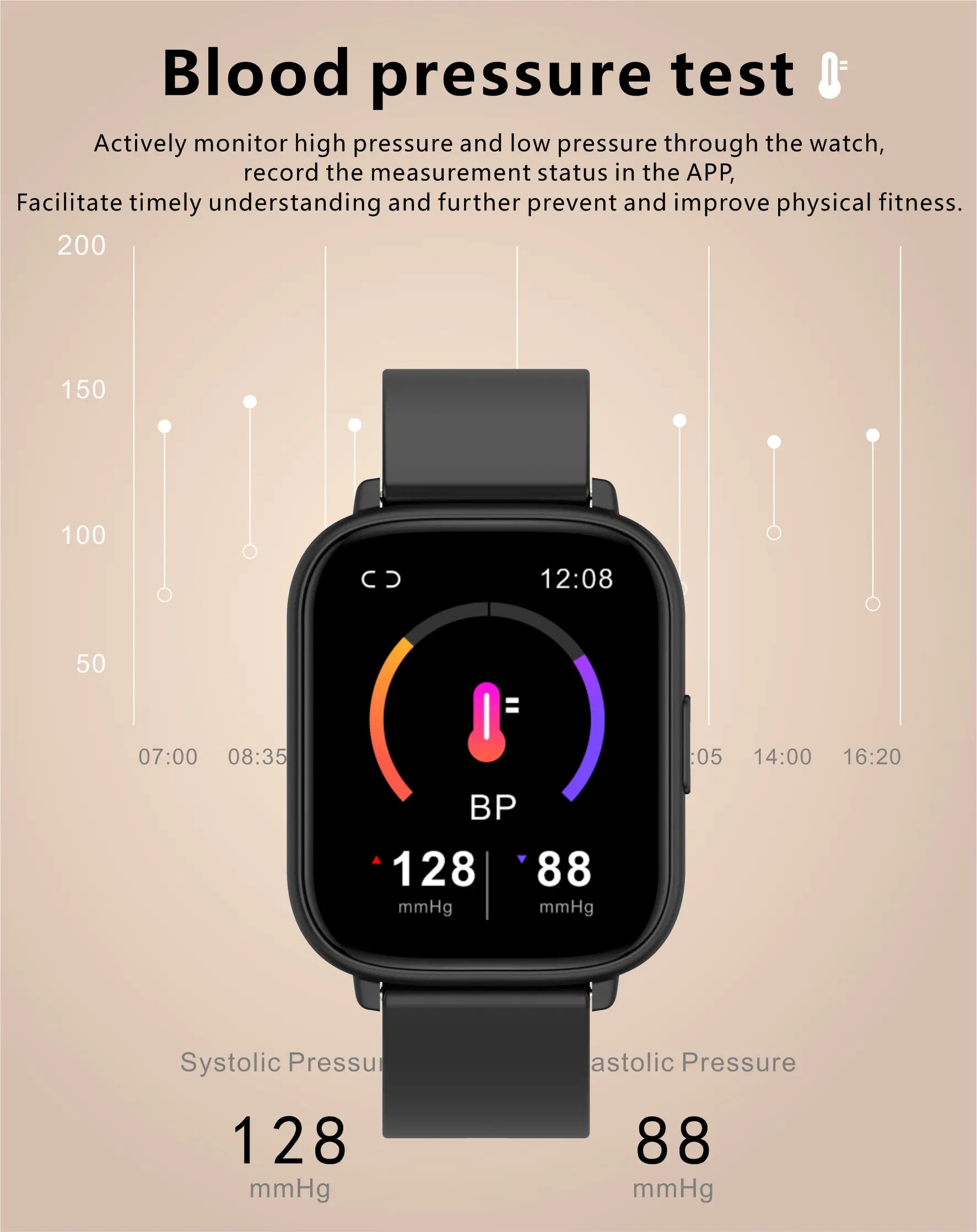 Gadgend 1.85inch large screen new smart watch men body temperature fitness tracker waterproof smartwatch for women android ios