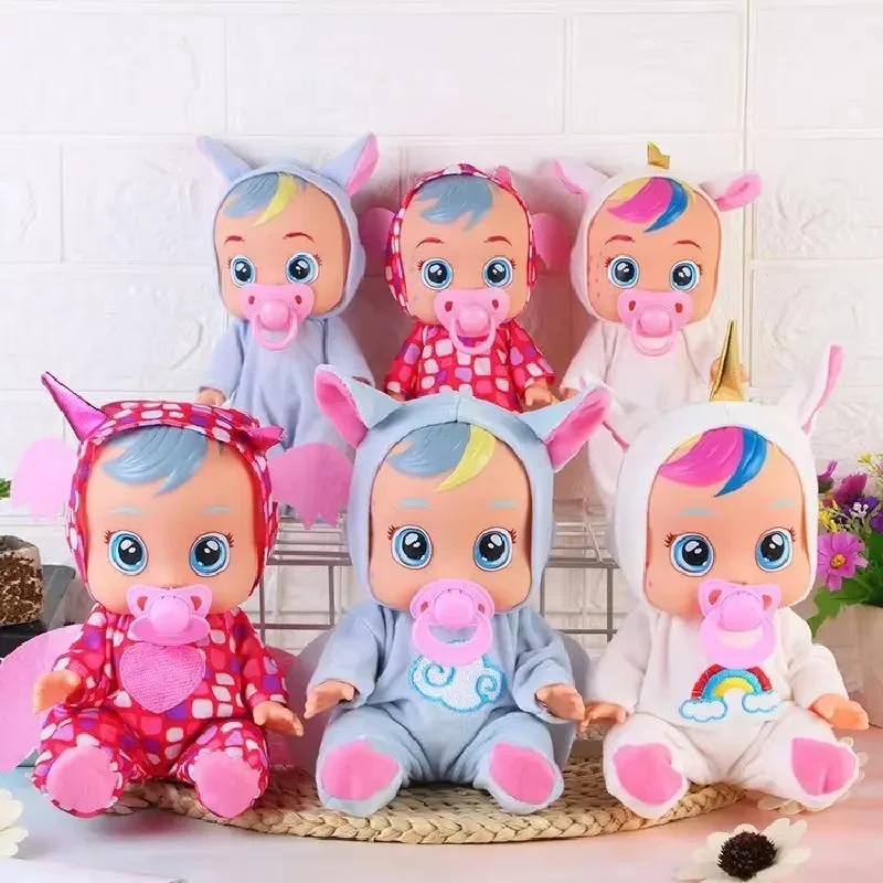 8inch 3D Weeping Babies Unicorn Reborn Doll Creative Cute for Girl Christmas Gift