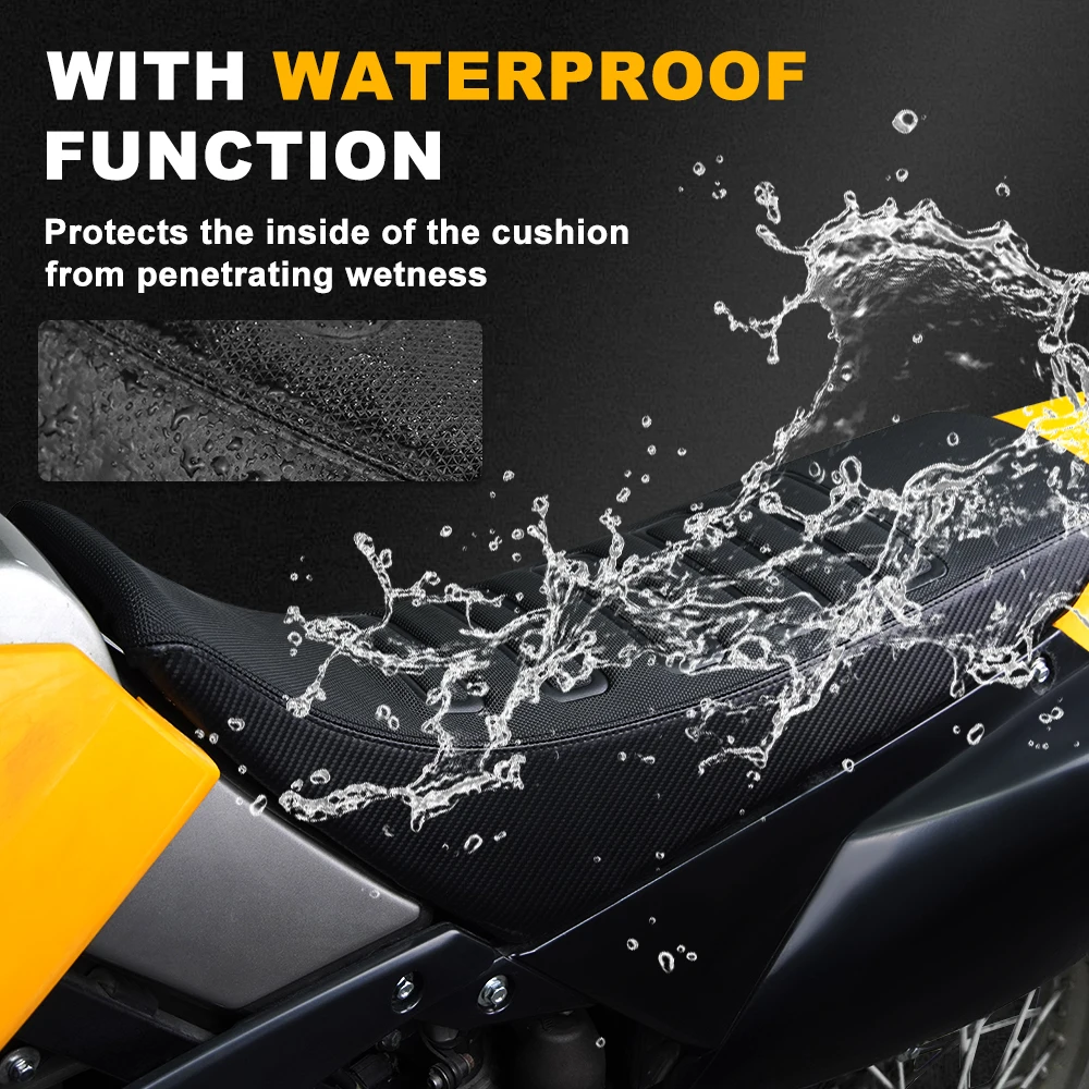 For Kawasaki KLX250/S/SF 2009- KLX300/ SM-Motorcycle Seat Cover PVC Waterproof Seat Saddle Cushion Cover Protector