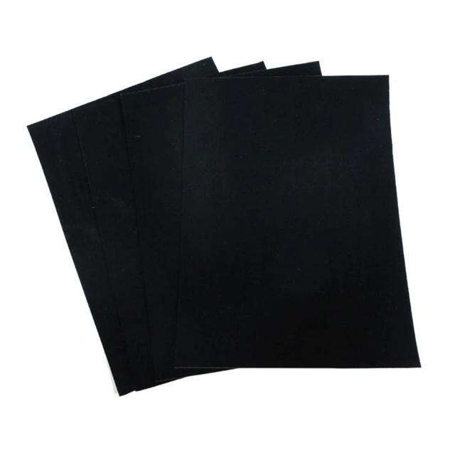 Black Felt Fabric Adhesive Sheets (10 Count) Multipurpose Velvet