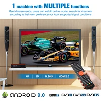Спутниковый ресивер GTMEDIA GT COMBO 4k UHD Android 9.0 TV BOX DVB-S2/T2/кабель/ISDB-T, 2,4G/5G WIFI, поддержка домашнего кинотеатра CCAM/M3U — изображение 2